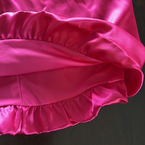 HOT PINK Black Bow Appliqué Mini Dress Size XXS - Picture 12 of 13